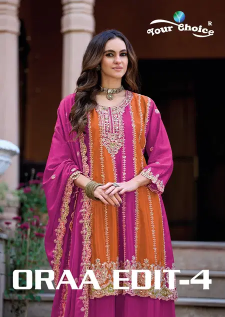 Orra Edit 4 By Your Choice Heavy Chinon Online Readymade Suits Wholesale